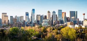 Downtown Calgary, Alberta skyline.