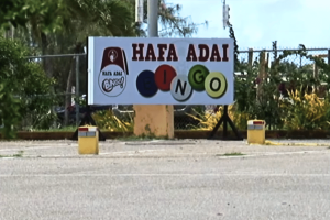 Hafa Adai Bingo sign in Guam linked to multimillion-dollar charity gambling fraud investigation and federal prison sentencing