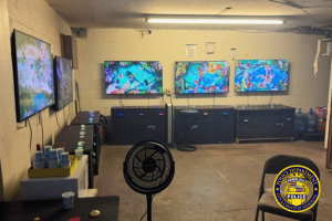 Honolulu police raid illegal gambling room in Kalihi with gaming machines, seized evidence, and ongoing Hawaii gambling investigation underway.