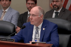 House Select Committee on China Chairman John Moolenaar speaks during a Capitol Hill hearing on illegal gambling scam networks in Southeast Asia targeting Americans.