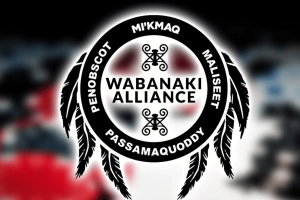 Wabanaki Alliance logo featuring Mi’kmaq, Maliseet, Penobscot and Passamaquoddy tribal nations symbol representing Maine tribes unity and sovereignty. Maine tribes move to join Oxford casino lawsuit over exclusive online gambling law