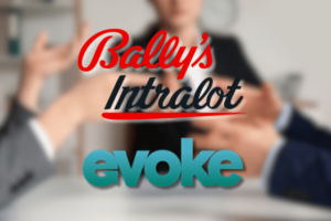 Bally’s Intralot and Evoke takeover talks illustration showing company logos during ongoing gaming industry merger negotiations