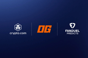 Crypto.com, OG Prediction Markets and FanDuel Predicts logos displayed together, highlighting a new partnership that expands regulated sports, entertainment and event prediction market contracts ahead of the World Cup.