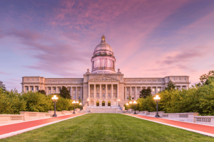 Kentucky lawmakers push gaming bill barring sports prediction markets and raising betting age to 21. Frankfort, Kentucky, USA with the Kentucky State Capitol at dusk. CFTC sues Kentucky over prediction markets amid regulatory battle