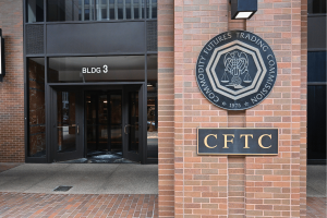 Exterior of the Commodity Futures Trading Commission (CFTC) headquarters building in Washington, D.C., featuring the agency’s seal and signage as the regulator advances a proposal on prediction markets, sports event contracts and federal derivatives oversight. Not everything you can bet on is gambling, says CFTC in new prediction markets proposal