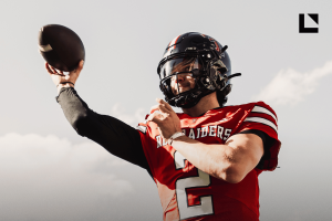 Brendan Sorsby in Texas Tech Red Raiders uniform prepares to throw a football during a promotional photo amid Big 12 eligibility dispute and NFL Supplemental Draft decision.