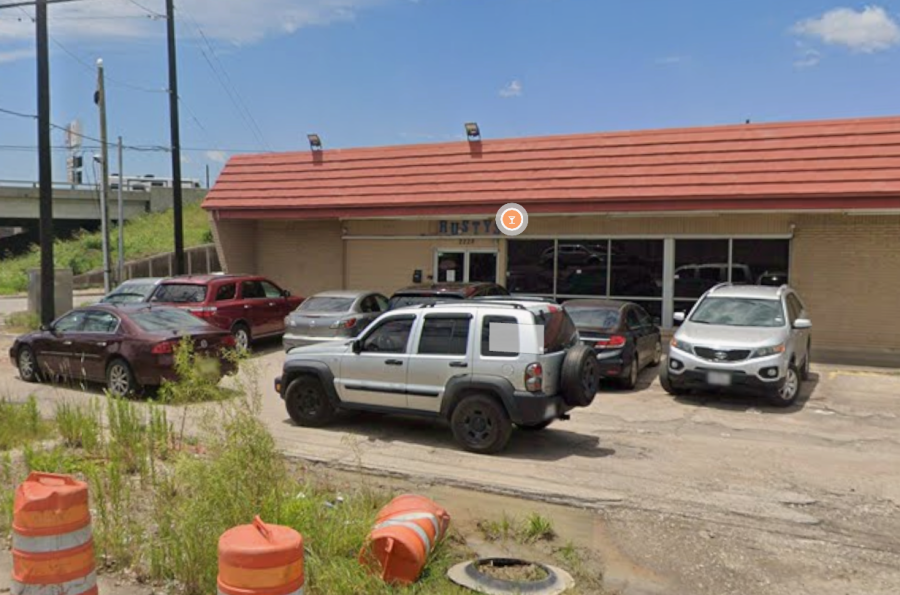 Rusty’s game room in La Marque, Texas, one of several locations searched during a Galveston County illegal gambling and money laundering investigation.