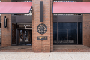 Commodity Futures Trading Commission headquarters as 44 state attorneys general challenge CFTC prediction markets rule over sports betting authority