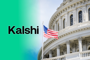 Kalshi moves Washington lawsuit to federal court amid regulatory dispute. Kalshi prediction market legal battle with Washington state shown by US Capitol building and American flag background