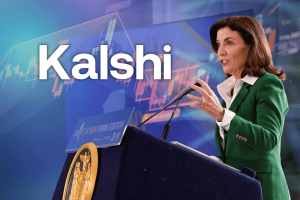 New York Governor Kathy Hochul announces legal action against Kalshi as the state sues the prediction market platform over alleged illegal gambling operations.