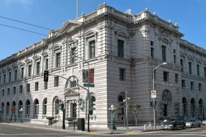 Ninth Circuit Court of Appeals James R. Browning U.S. Courthouse in San Francisco, where judges heard the Kalshi tribal gaming appeal over sports event contracts.