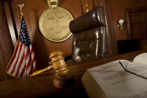 Judge's gavel in a U.S. courtroom representing the federal sentencing of a St. Louis drug trafficker in a cocaine trafficking and money laundering case. St. Louis drug trafficker sentenced after gambling away $1.5M in cocaine proceeds internationally