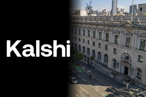 Kalshi logo beside the Ninth Circuit courthouse following a ruling that its sports prediction contracts constitute gambling.