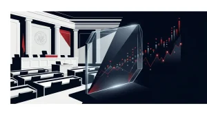 Abstract illustration of a Texas hearing weighing prediction markets against gambling regulation