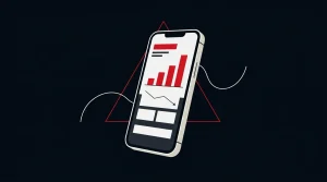 Editorial illustration of a smartphone representing sports-betting growth and gambling addiction support pressure