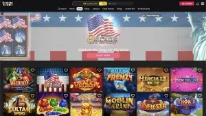 Screenshot of the Chumba Casino website interface showing various slot games.
