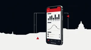 Abstract smartphone showing AI betting analytics under regulatory scrutiny in Maine and Massachusetts
